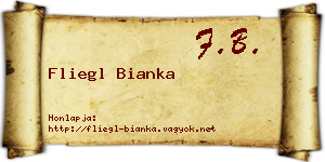 Fliegl Bianka névjegykártya
